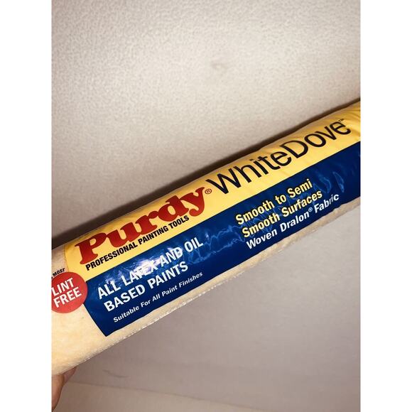 18" Nap Roller Purdy 140670182 White Dove Woven Dralon 3/8" Latex Oil Basd Paint - Picture 5 of 10